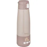 lionelo Thermup Bottle tragbarer Babyflaschenwärmer für unterwegs, kabellos, Thermosflasche mit Heizfunktion, erwärmt Milch oder Wasser in 3,5 Min., 37–55 °C, Warmhalten bis 20 h, Edelstahl SUS316