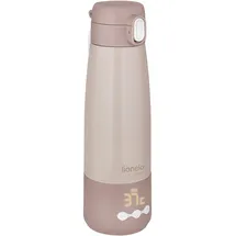 lionelo Thermup Bottle tragbarer Babyflaschenwärmer für unterwegs, kabellos, Thermosflasche mit Heizfunktion, erwärmt Milch oder Wasser in 3,5 Min., 37–55 °C, Warmhalten bis 20 h, Edelstahl SUS316
