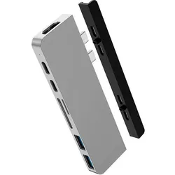 HyperDrive Duo 7in1 Dockingstation für MacBook USB-C, silber