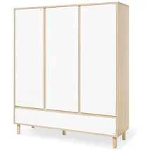 Pinolino Kinderkleiderschrank Flow 155 x 185 x 55 cm Esche lackiert weiß