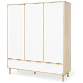 Pinolino Kinderkleiderschrank Flow 155 x 185 x 55 cm Esche lackiert weiß