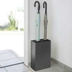 Yamazaki Schirmständer Regenschirmständer schwarz Metall klein modern platzsparend 23x36x12cm "SMART"