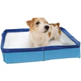 Faltbare Hundebad, Tragbar PVC Schwimmbecken für Hunde, rutschfeste Hundeplanschbecken, Planschbecken Ohne Aufblasen für Hundepool für Welpen Kleine Katzen, Haus Garten Badezimmer