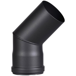 Firefix Ofenrohr, Bogen, 80 mm, 45 °, starr, ohne Tür schwarz