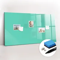 Tulup Magnettafel, Türkis, Glas, 120x0.4x60 cm, Dekoration, Magnettafeln &