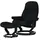 Stressless Relaxsessel Leder 88 x 103 x 78 cm Schwarz mit Hocker