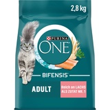 PURINA ONE Adult reich an Lachs Katzentrockenfutter 1x2,8kg Beutel