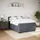 vidaXL Boxspringbett mit Matratze Dunkelgrau 140x200 cm Samt