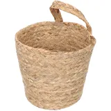 VINTORKY Großer Wandhängender Aufbewahrungskorb Geflochtenes Seegras Handgefertigter Hängekorb Für Blumen Dekoration Und Praktische Lagerung Zuhause