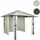 Mendler Pergola HWC-J63 3 x 3 m inkl. 1 Seitenteil Beige/Weiß