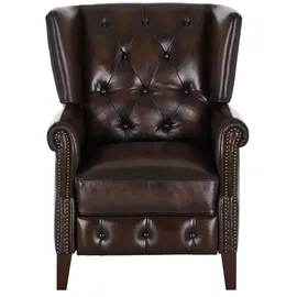 U N O Sports uno Relaxsessel aus Echtleder Chesterfield ¦ braun ¦ Maße (cm): B: 82 H: 103 T: 95.0