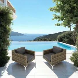 Tectake tectake® Modulares Rattanset Villanova kein Aufbau