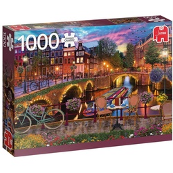Jumbo Spiele Puzzle 18860 David Maclean Die Grachten von Amsterdam, 1000 Puzzleteile bunt