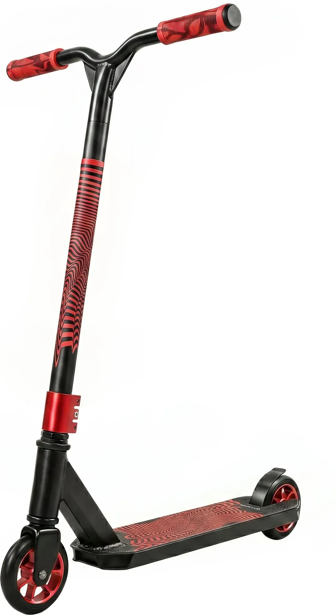 SPORTNOW Akrobatik-Scooter, Freestyle-Scooter mit 360°-Lenker, ABEC-9-Lager, 120-mm-PU-Räder, Aluminium-Stahl-Rahmen, rutschfest, für Jugendliche und Erwachsene, für Skatepark, Rot   Aosom