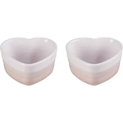 Heart Formen zum Backen und Servieren 300 ml hellrosa 2 St.