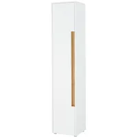 Furn.design Bad-Hochschrank, weiß Eiche Wotan Holzwerkstoff, Nachbildung, 3 Fächer,