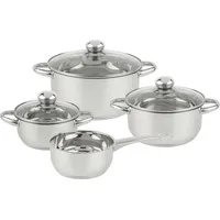 Kochtopfset 4-tlg. 2 x Bratentopf + Gemüsetopf + Stielkasserolle