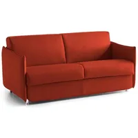 2-sitzer Schlafsofa Follina, Schlafsofa Fürs Wohnzimmer, Gepolstert, Abnehmbar, 100 % Made In Italy-qualität, 160x95 H90 Cm, Orange - Dmora