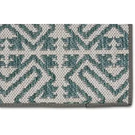 Schöner Wohnen SCHÖNER WOHNEN-Kollektion Outdoorteppich Parkland 70 x 140 cm Polypropylen Blau Türkis