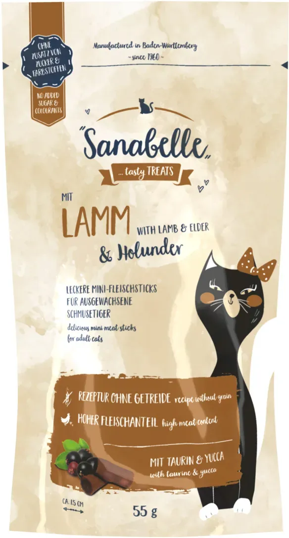 Sanabelle Katzensnack Lamm Holunder