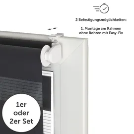 Blumtal Doppelrollo 70 x 195 cm Lila