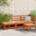 vidaXL Gartensofa mit Fußhocker 2-Sitzer wachsbraun Kiefer