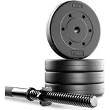 TREX SPORT Langhantel Set 24 kg | Hantelset mit Langhantelstange 120 cm