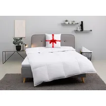 MY HOME Daunenbettdecke MY HOME "Cavanelle, Bettdecke in 135x200 cm & 155x220 cm", weiß, B:155cm L:220cm, Bezug: 100% Baumwolle. Füllung: 80% Daunen, 20% Federn, Bettdecken, Bettdecken, Sommer, Winter, Decke, Made in Germany, Downpass