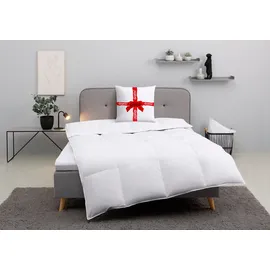 MY HOME Daunenbettdecke MY HOME "Cavanelle, Bettdecke in 135x200 cm & 155x220 cm", weiß, B:155cm L:220cm, Bezug: 100% Baumwolle. Füllung: 80% Daunen, 20% Federn, Bettdecken, Bettdecken, Sommer, Winter, Decke, Made in Germany, Downpass