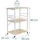 Relaxdays Küchenrollwagen, 3 Ablagen, 6 S-Haken, HxBxT: 89 x 60 x 40 cm, MDF & Stahl, Küche, Servierwagen,