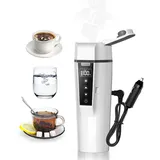 Nardea Reise-Wasserkocher 24/12 V, tragbarer elektrischer mit einstellbarer Temperatur für Wasser, Tee, Kaffee, Milch, 450 ml