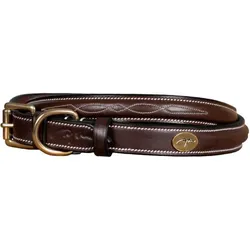 Hundehalsband mit Ziernähten Dy’on braun|armeebraun|braun L / XL