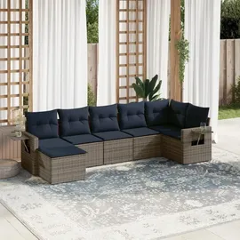vidaXL Gartensofa-Set 7-tlg. grau