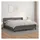 vidaXL Boxspringbett mit Matratze Grau 180x200 cm Kunstleder