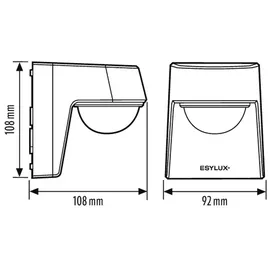 ESYLUX Bewegungsmelder anthrazit DEFENSOR#EM10025365