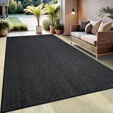 OTTO home Teppich OTTO HOME "Venedig auch als Läufer erhältlich" Gr. 1, schwarz, B:60cm H:4mm L:110cm, Kunstfaser, Teppiche, Teppich, In- und Outdoor geeignet, Sisal-Optik, Wetterfest & UV-beständig