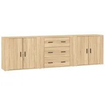 vidaXL Sideboards 3 Stk. Sonoma-Eiche Holzwerkstoff