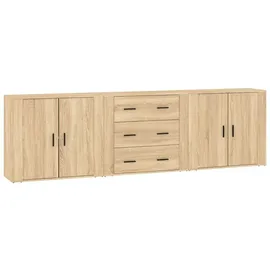 vidaXL Sideboards 3 Stk. Sonoma-Eiche Holzwerkstoff