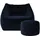 I.C.O.N. Icon Natalia Sitzsack Sessel mit Sitzpuff für Erwachsene, Dunkelblau, Flauschiger Samtstoff, Riesen Sitzsack Samt mit Füllung, Bean Bag Chair, Bequemer Sessel Wohnzimmer, Lounge, Schlafzimmer, Büro