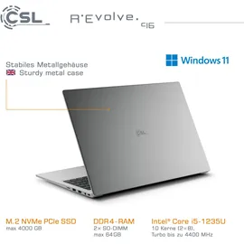 CSL R'Evolve C16 16'' Intel Core i5-1235U 16 GB RAM 500 GB SSD Win11 Home
