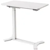 eSmart EAC-121WW 70 x 40 cm Weiß - Mobiler stufenlos elektrisch höhenverstellbarer Beistelltisch 65-103 cm auf Rollen für Couch, Bett, Kinderzimmer und Homeoffice