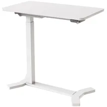 eSmart EAC-121WW 70 x 40 cm Weiß - Mobiler stufenlos elektrisch höhenverstellbarer Beistelltisch 65-103 cm auf Rollen für Couch, Bett, Kinderzimmer und Homeoffice