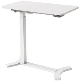 eSmart EAC-121WW 70 x 40 cm Weiß - Mobiler stufenlos elektrisch höhenverstellbarer Beistelltisch 65-103 cm auf Rollen für Couch, Bett, Kinderzimmer und Homeoffice