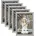 Woltu Bilderrahmen 13x18cm 5er Set Fotorahmen Holzrahmen mit Passepartout zum vertikalen oder horizontalen Aufhängen/Aufstellen Posterrahmen Collage Wanddeko Silber