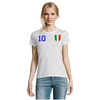 Blondie & Brownie T-Shirt Damen Italien Sport Trikot Fußball Handball Meister WM EM blau|weiß