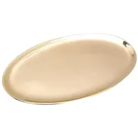 Nklaus Kerzenteller oval 17x10cm Messing Gold