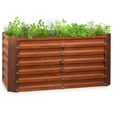 blumfeldt Rust Grow Hochbeet Gartenbeet verzinktes Stahlblech Rost-Finish