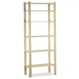Proregal Holzregal Pinepeak HxBxT 200 x 80 x 38 cm 6 Fachboden 1,2 cm dickes Kiefernholz Natur