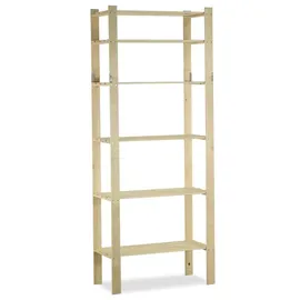Proregal Holzregal Pinepeak HxBxT 200 x 80 x 38 cm 6 Fachboden 1,2 cm dickes Kiefernholz Natur