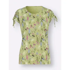 Sieh an! Kurzarm-Shirt in lindgrün-khaki-bedruckt | Gr.: 52